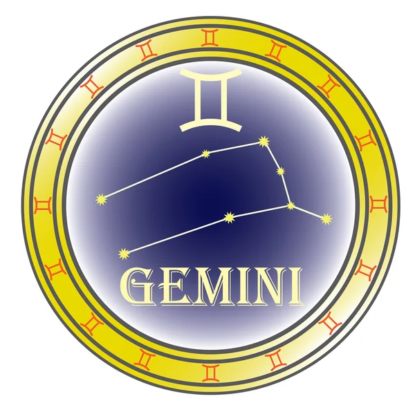 Signe du zodiaque Gémeaux — Image vectorielle