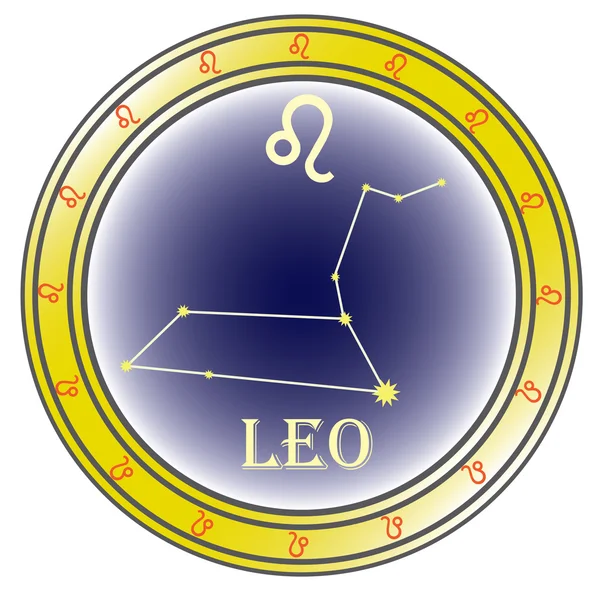 Dierenriemteken Leo — Stockvector