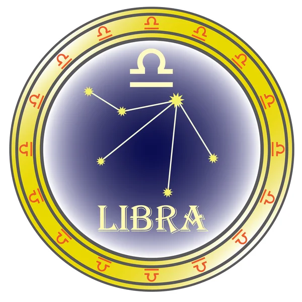 Libra signe du zodiaque — Image vectorielle
