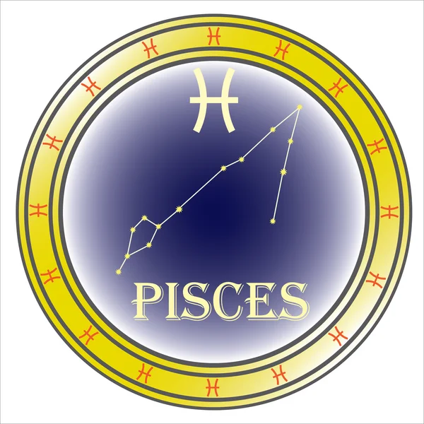 Signe du zodiaque Poissons — Image vectorielle