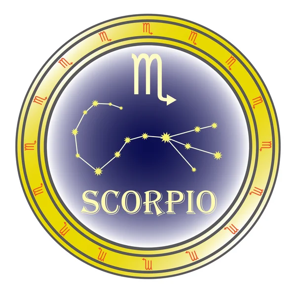 Signe du zodiaque scorpion — Image vectorielle