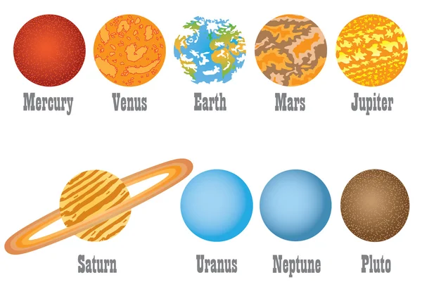 Serie di pianeti — Vettoriale Stock