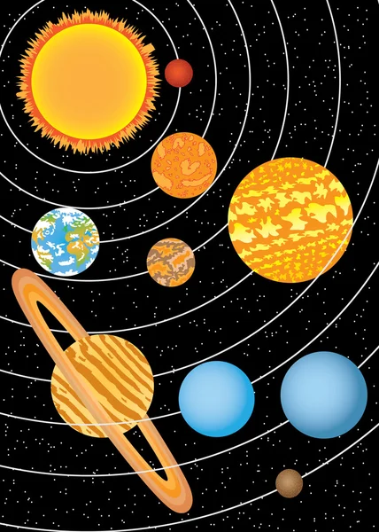 Système solaire — Image vectorielle