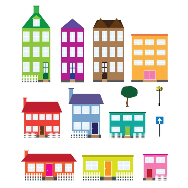 Set of houses. — Stock Vector