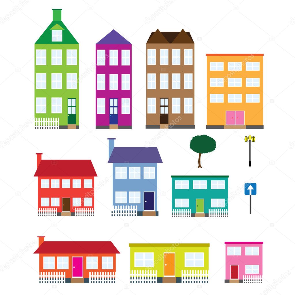 Set of houses.