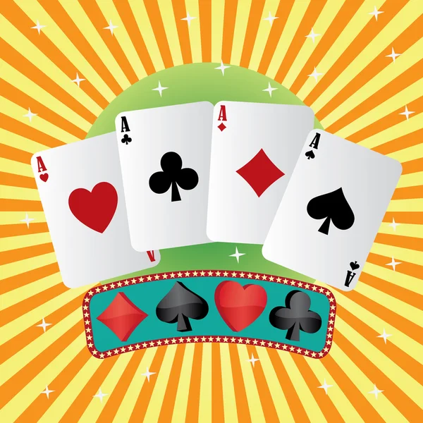 Jugar a las cartas — Vector de stock