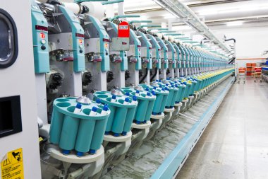 Textile spinning factory clipart