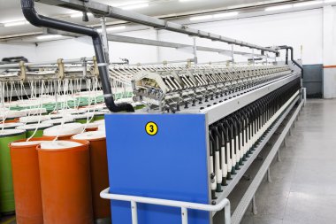 Textile spinning factory clipart