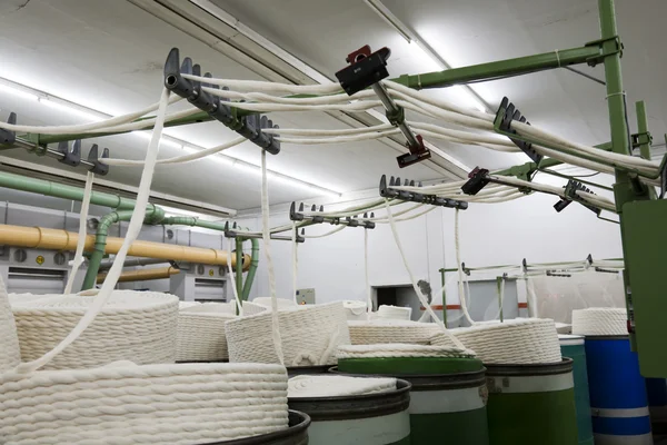 Yarn manufacturing machine — Stock Photo, Image