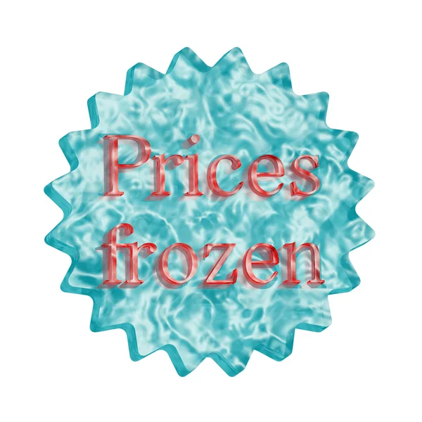 Button Icon: Prices frozen — Stock Photo, Image