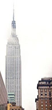 Empire State Building in fog clipart