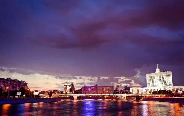 Natt Moskva stadsbild — Stockfoto