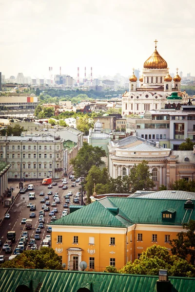 Letecký pohled na Moskvu — Stock fotografie