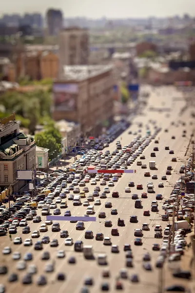Άποψη της Μόσχας με κλίση-στροφή αποτέλεσμα — Φωτογραφία Αρχείου