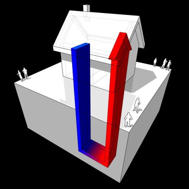 Heat pump diagram clipart