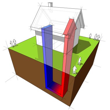 Heat pump diagram clipart