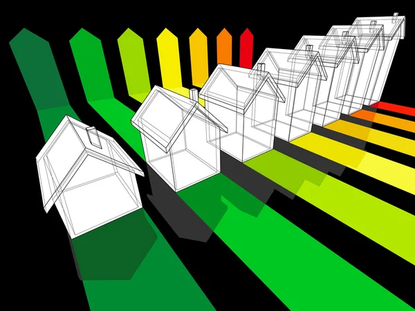 Sept maisons — Image vectorielle
