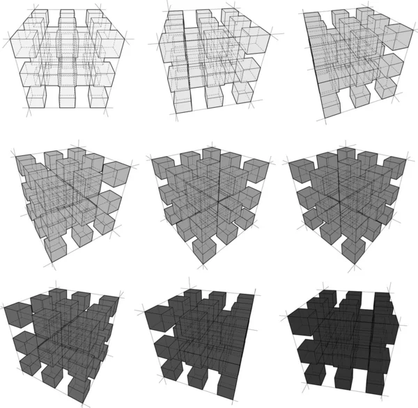 Ensemble de cubes — Image vectorielle