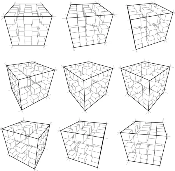 Ensemble de cubes — Image vectorielle