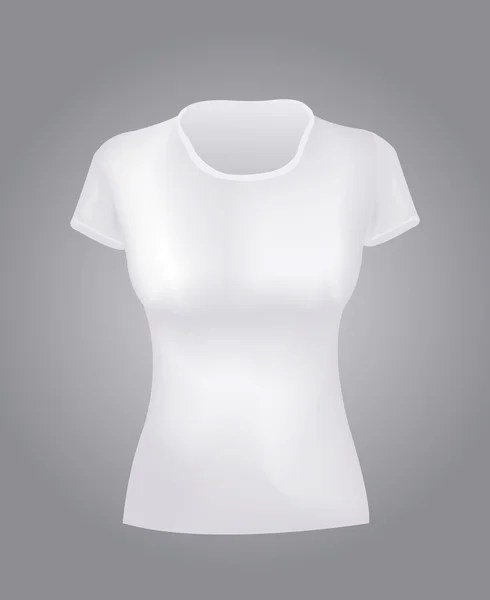 Camicia donna bianco — Vettoriale Stock