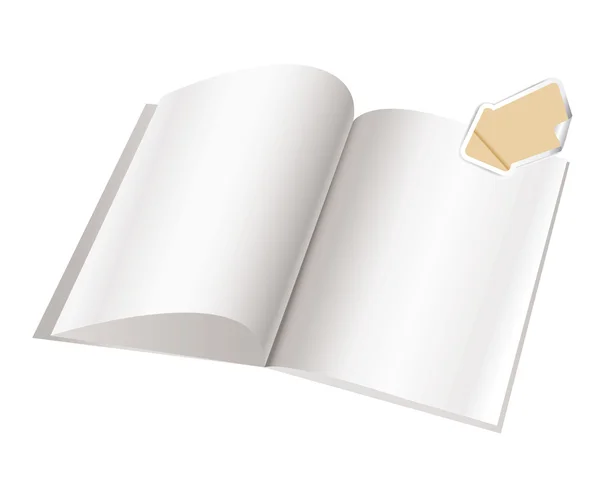 Modelo de revista de página em branco para desenho — Vetor de Stock