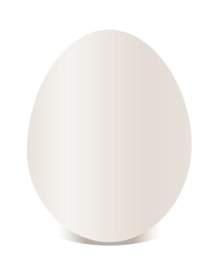 Beyaz yumurta. vektör çizim