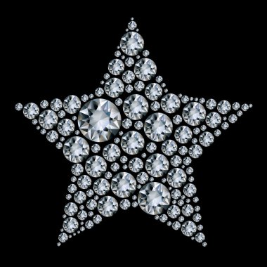 Star in diamonds. clipart