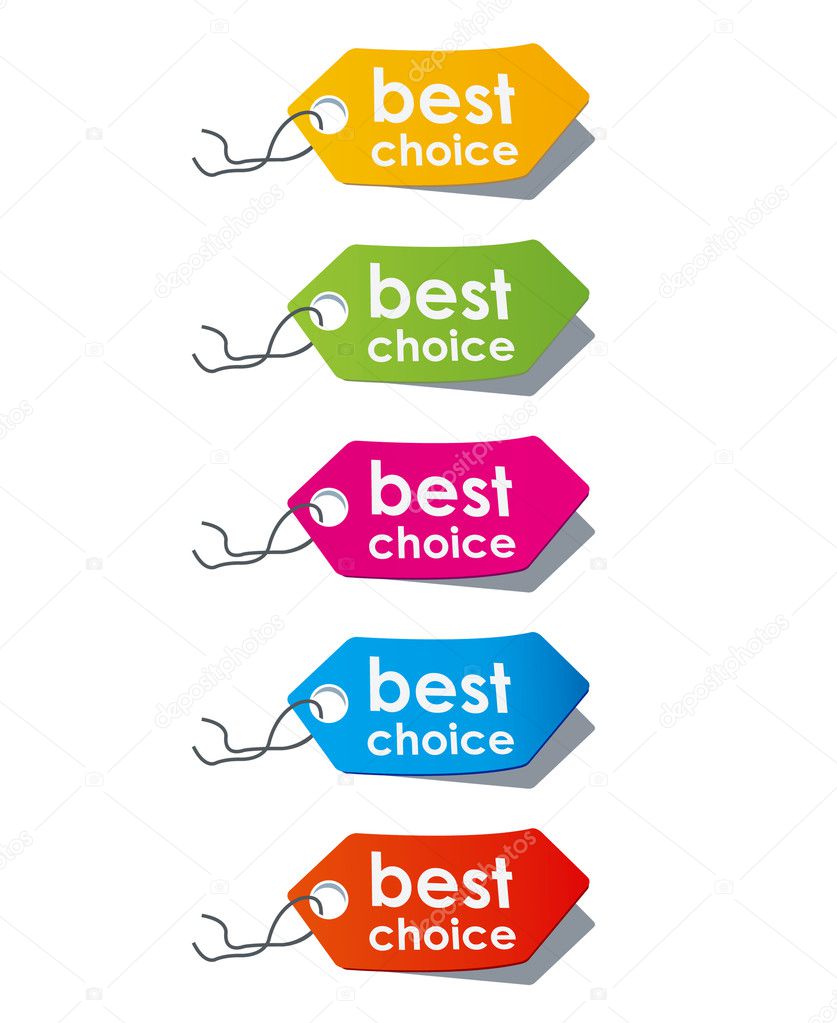 Price tags on white background. Vector