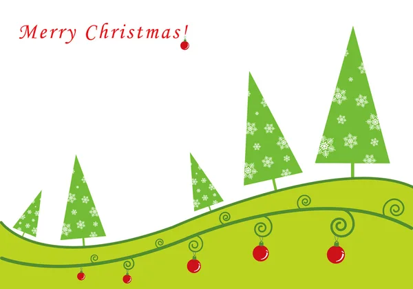 Kerst boom achtergrond, vector illustratie — Stockvector