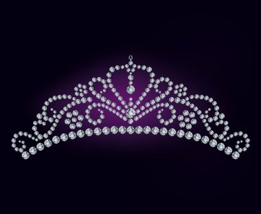 Diamond tiara - vector illustration clipart