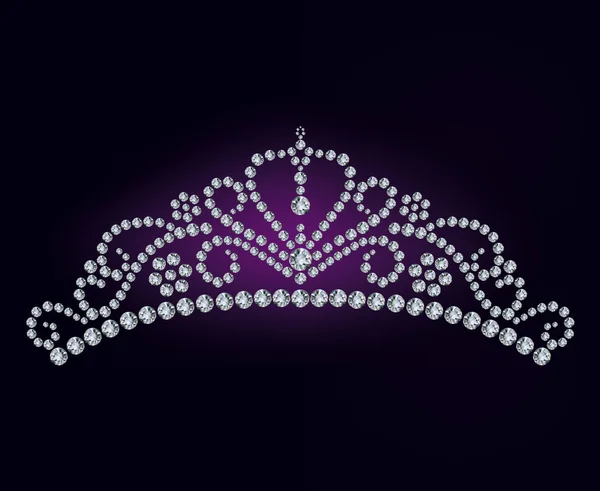 Diamant tiara - vectorillustratie — Stockvector