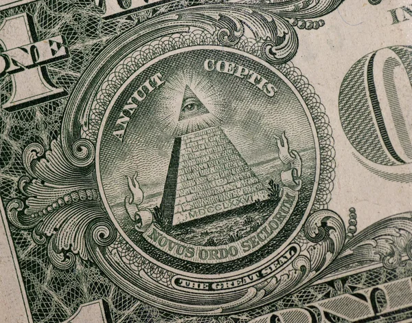 Символ на одном долларе — стоковое фото