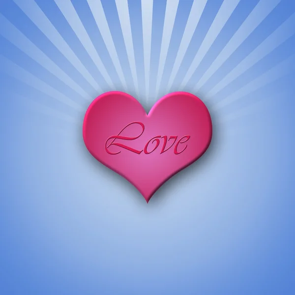 Das Herz mit Liebe. — Stockfoto