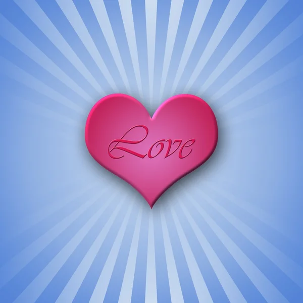 Het hart met liefde. — Stockfoto