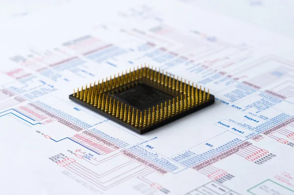 Micro Electronics Element And Layout — Stock Photo, Image