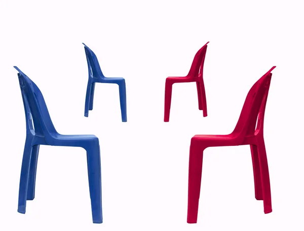 Cadeira azul vermelho . — Fotografia de Stock