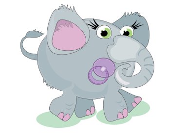 Baby elephant clipart