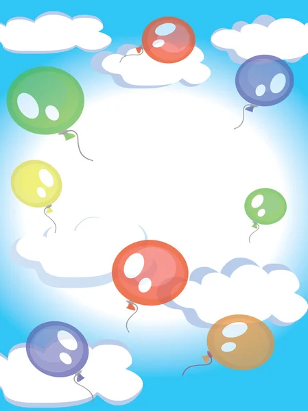 Balónky na obloze — Stockový vektor