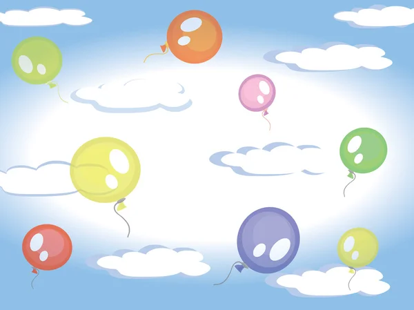 Balónky na obloze — Stockový vektor