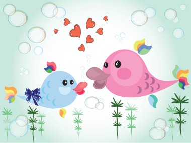 Mothers day,fish clipart