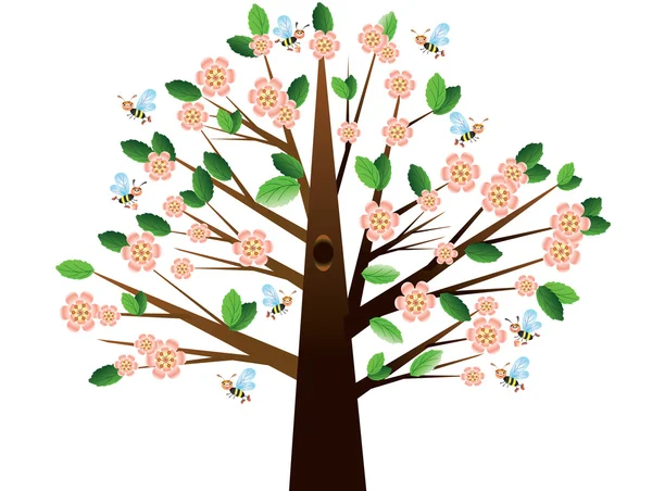 Вишневое дерево — стоковый вектор
