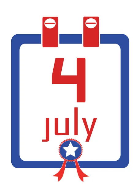 Självständighetsdagen, kalender — Stock vektor