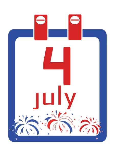 独立記念日、カレンダー — ストックベクタ