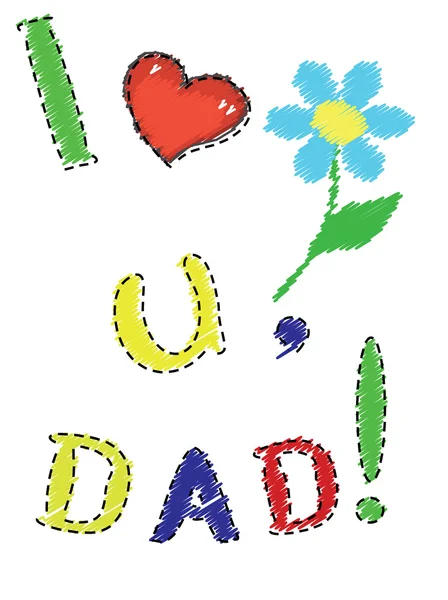 Dad day — Stock Vector