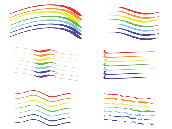 Set di arcobaleni — Vettoriale Stock
