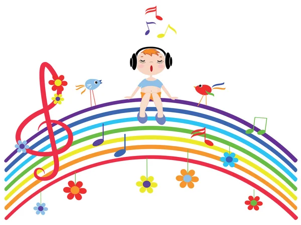 Música arco iris — Archivo Imágenes Vectoriales