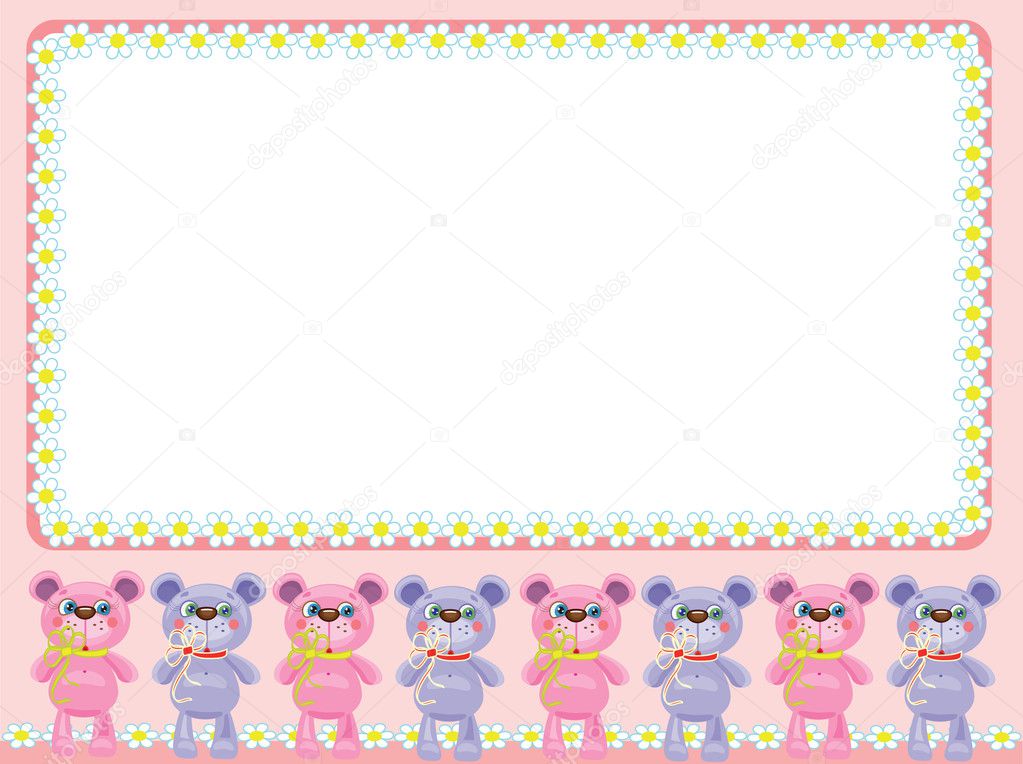 Background with cute little bears