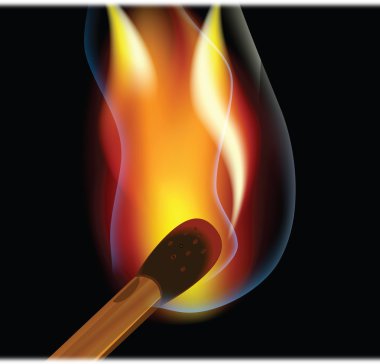 Burning match clipart