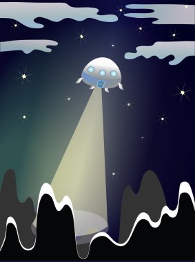 UFO illustration clipart