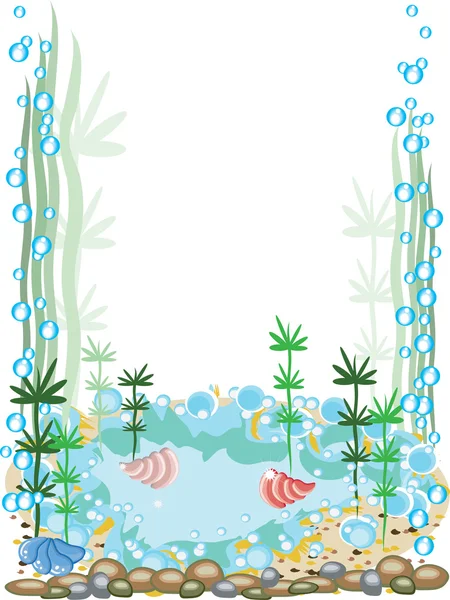 Cadre d'aquarium — Image vectorielle